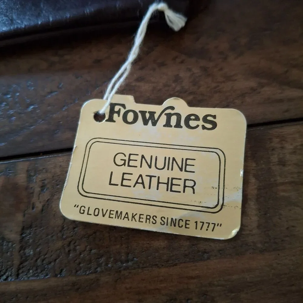 Fownes Womens Genuine Leather Gloves Size 8 Brown Original Tag Classic